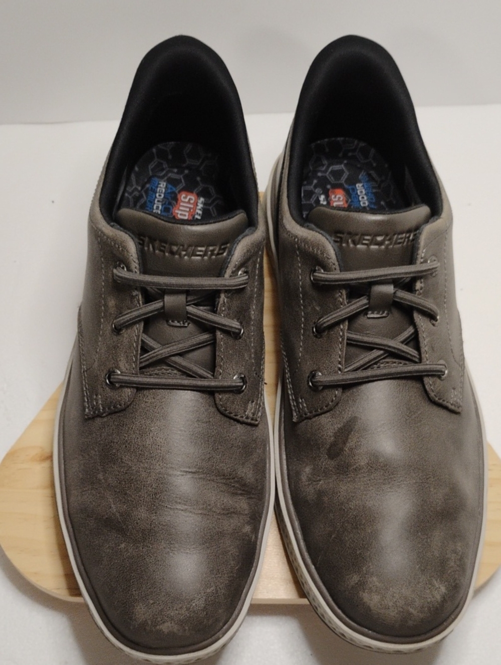 Skechers Men's Taupe Lace-Up Casual Sneakers